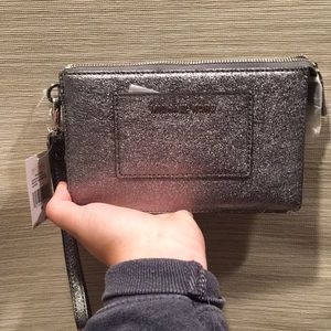Brand New silver Michael Kors Wristlet